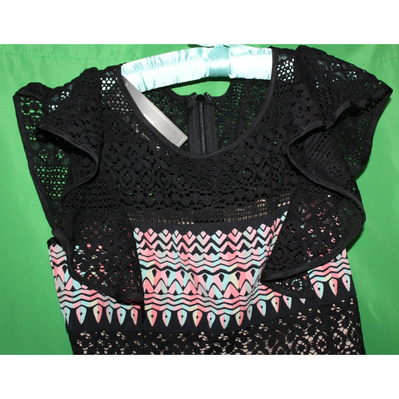 BCBG Max Azria Petites Small Roxine Short Sleeve Back Zip Sheath Dress With Tags - Picture 3 of 7